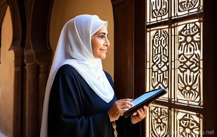 건축평가 전문가로서 필수적인 자격과 경험 - **Prompt:** "A highly experienced Arab architectural appraiser, a woman in her late 40s wearing a pr...