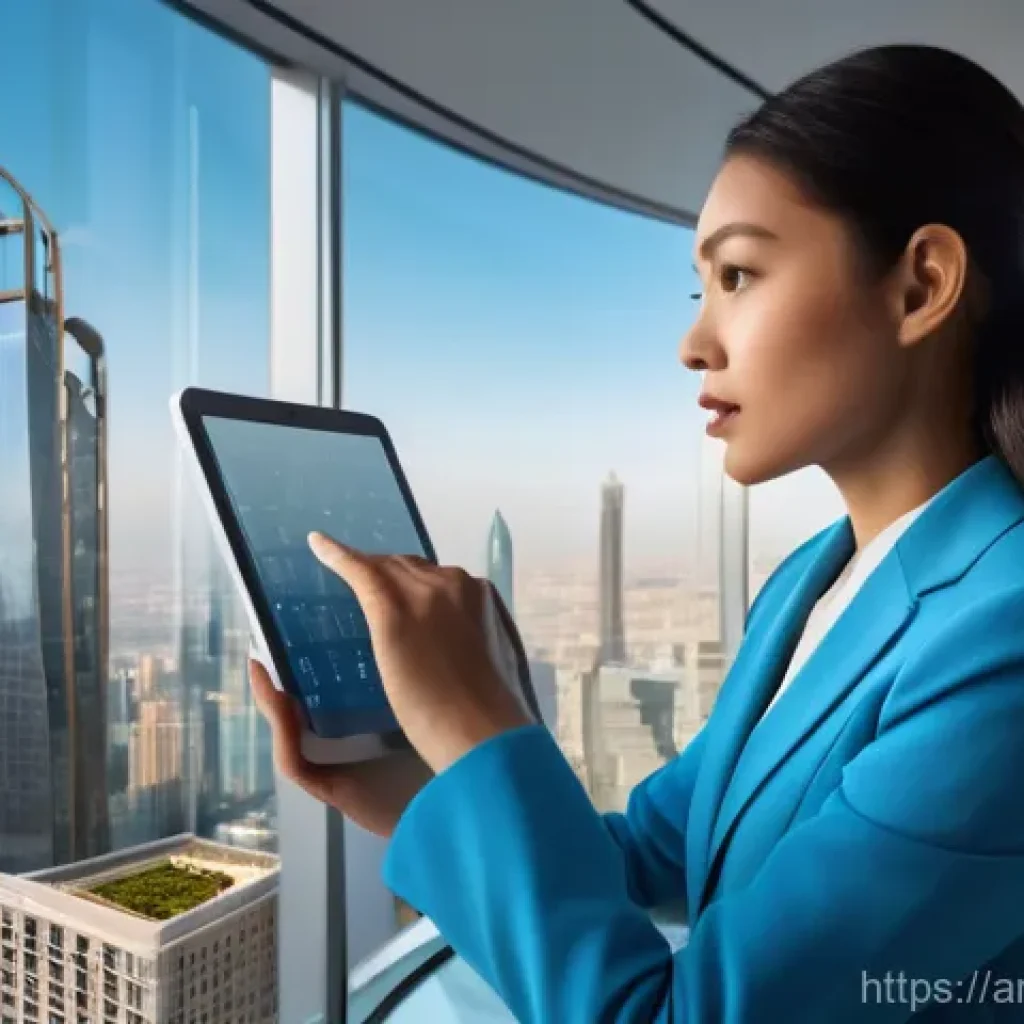 건축평가사의 평가 프로세스 이해 - **Prompt 1: "A professional female architectural appraiser, dressed in a smart, modest business suit...