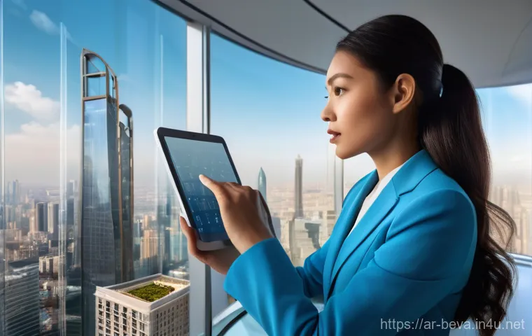 건축평가사의 평가 프로세스 이해 - **Prompt 1: "A professional female architectural appraiser, dressed in a smart, modest business suit...