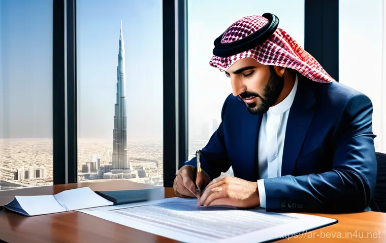 건축평가사가 알아야 할 법적 지식 - **Prompt:** A highly detailed, realistic image of a male Arab real estate appraiser, in his late 30s...