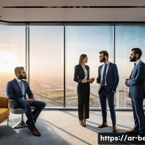 건축평가사와 협력사의 관계 관리 - **Prompt:** "A diverse group of real estate professionals, including men and women dressed in modern...