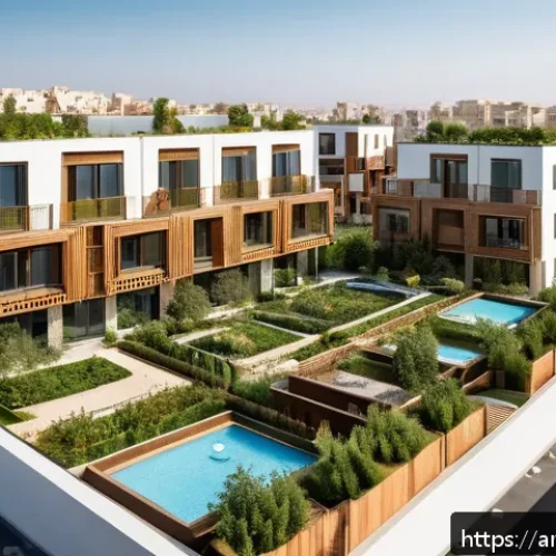 건축평가와 환경 평가의 연계성 - A modern eco-friendly residential building in an Arabic urban setting, constructed with certified su...