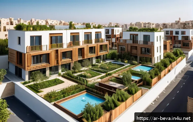 건축평가와 환경 평가의 연계성 - A modern eco-friendly residential building in an Arabic urban setting, constructed with certified su...